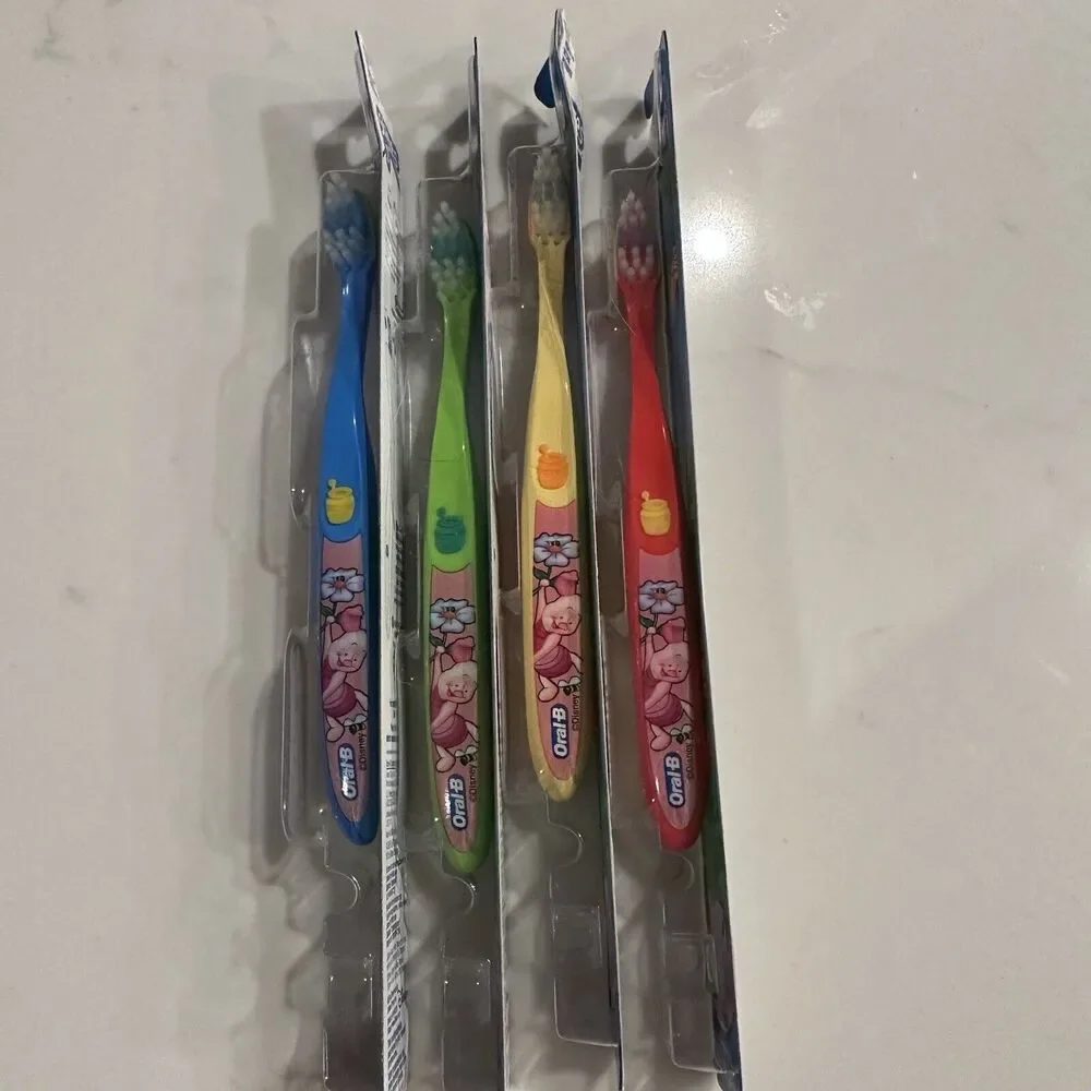 Oral-B Disney Stage 2 Toothbrushes Winnie Pooh Tigger Piglet Elephent (Set Of 4)